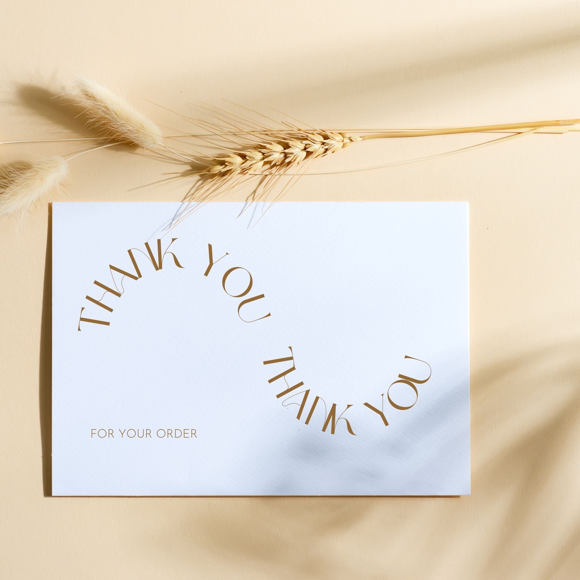 Printable Luxury Thank You for Your Order Card, Template Card, Thank ...