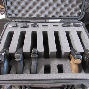 Pelican Case 1510 Range Case Foam Insert for 7 Handguns and Magazines Foam ONLY 