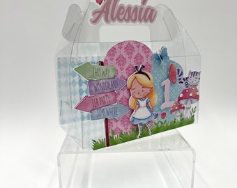 Cajas personalizadas de Alice im Wunderland / Suministros para fiestas Alice im Wunderland / Party Alice im Wunderland