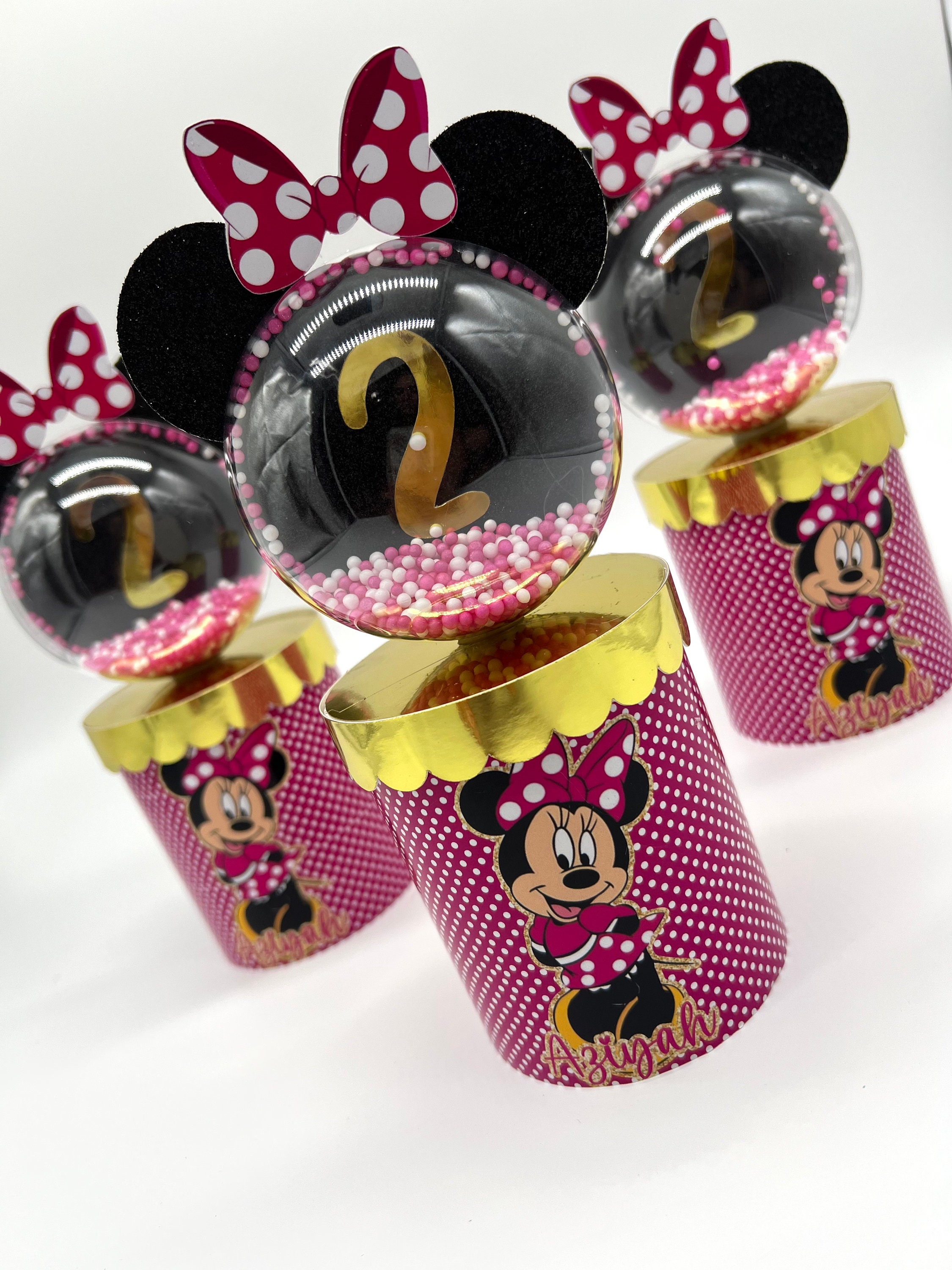 Custom Minnie Mouse Hot Pink Pringles / Pringles Favor Box / Party Favors  Minnie Mouse / Minnie Mouse Birthday /Minnie Mouse Party Hot Pink -   Italia