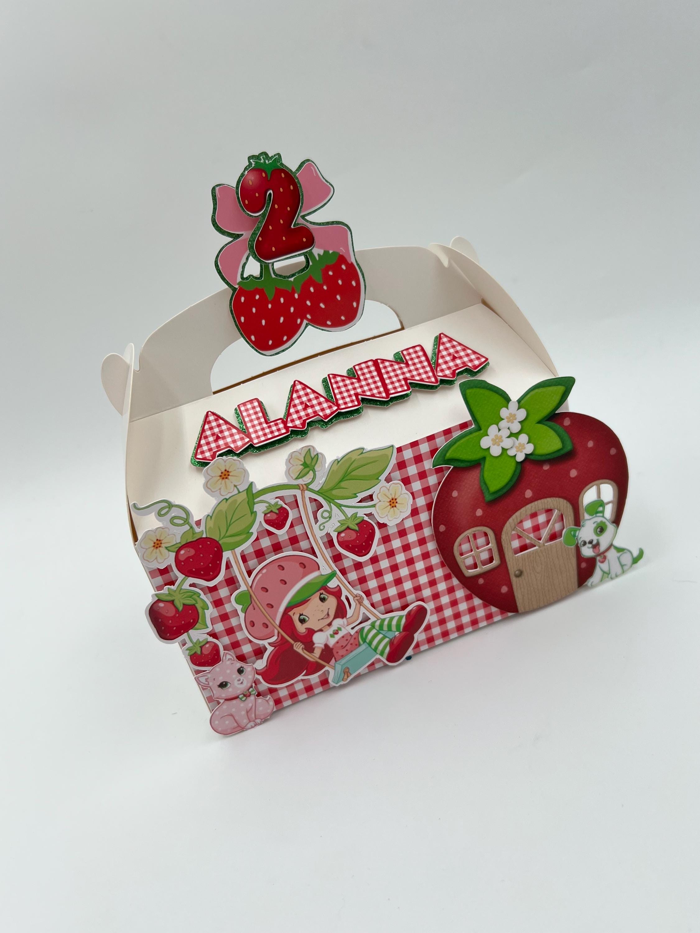 Strawberry Shortcake Favor boxes treat box/Strawberry Shortcake birthday/ strawberry party decor