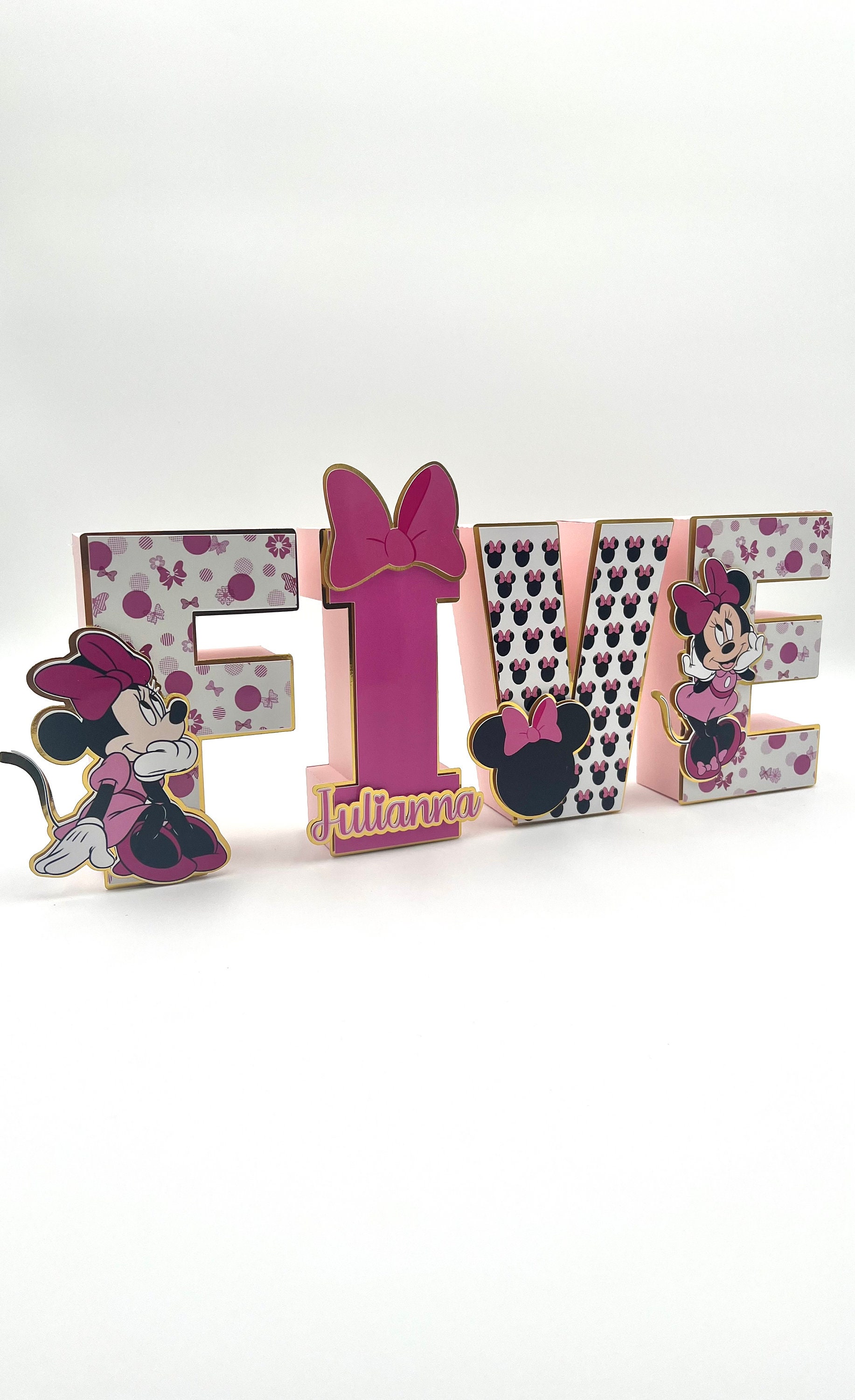 Minnie Mouse Party Decor 3d Letter3d Number Minnie Mouse 3d 