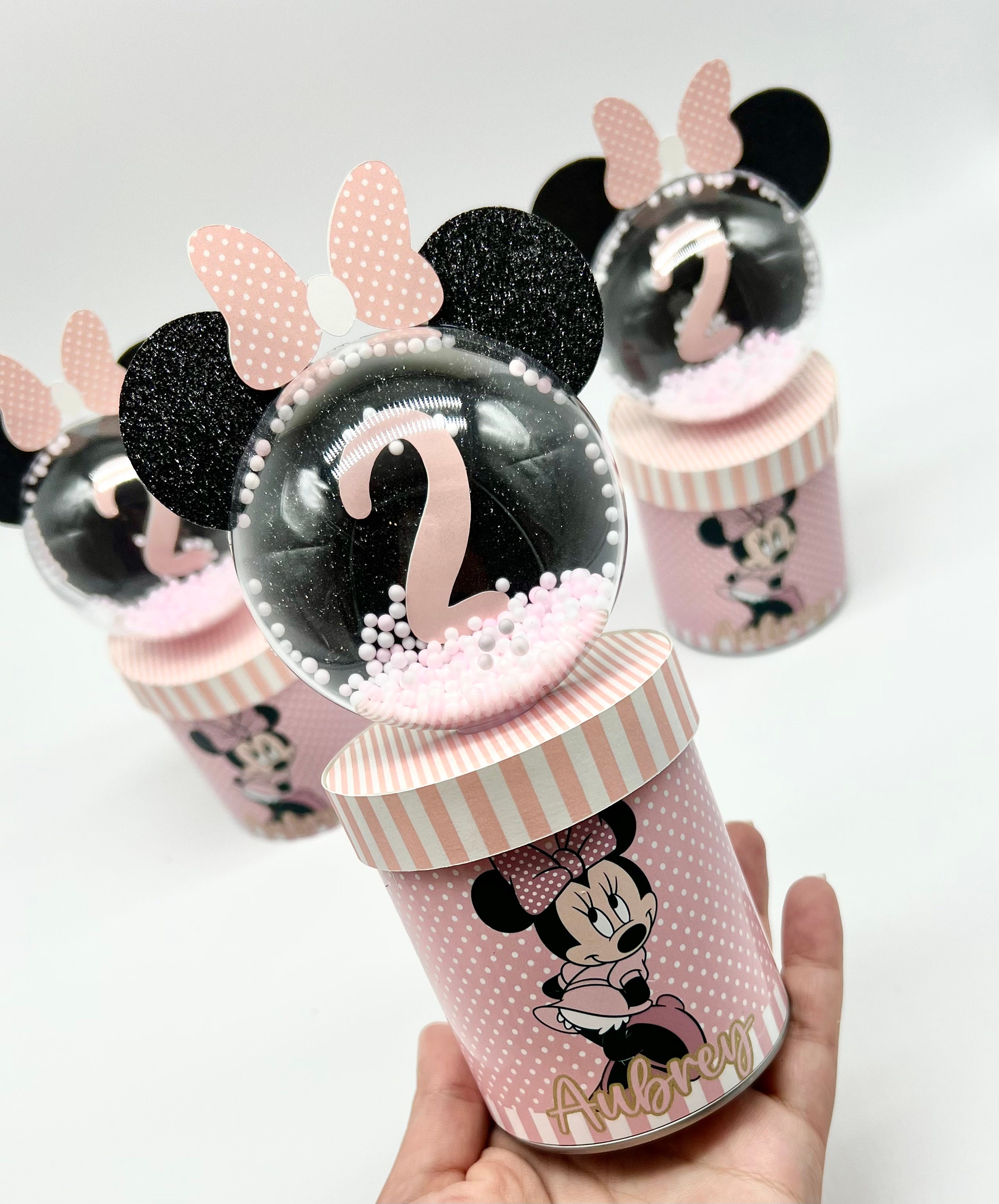 Custom Minnie Mouse Light Pink Pringles / Pringles Favor Box / Party Favors  Minnie Mouse / Minnie Mouse Birthday / Minnie Mouse Party