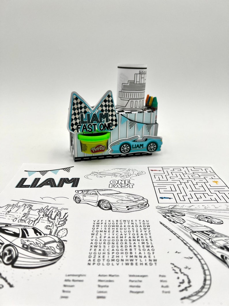 Race Car Coloring Activity Box: Custom Drawing Party Favor - Etsy Canada