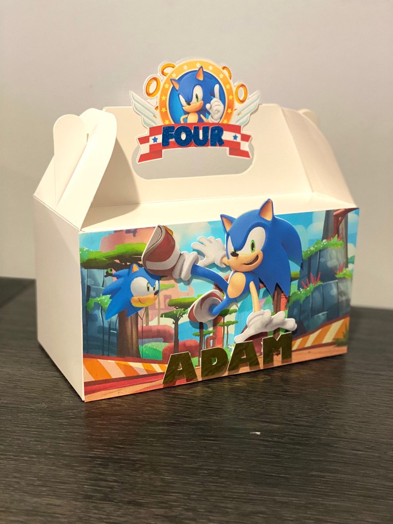 SONIC Favor Box Treat Box Favor Boxes Sonic Party Decor Etsy