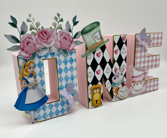 Custom Alice in Wonderland Original 3D Letters / Birthday Alice in