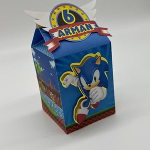 Sonic Favor Milk Box | Sonic Candy Box, Sonic Party Decorations, Sonic Decor, Sonic birthday