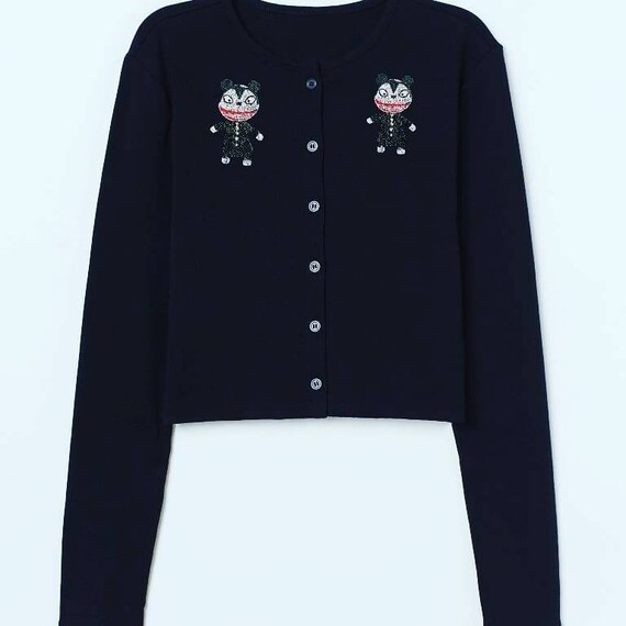 custom embroidered cardigan