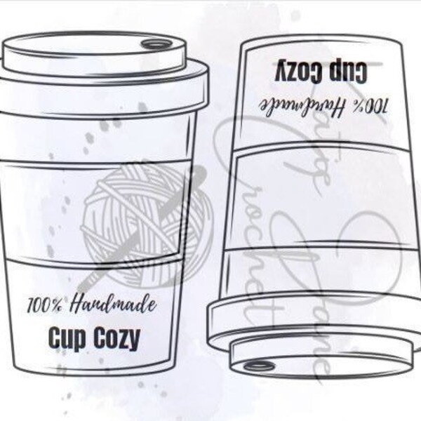 Blank Cup Cozy Template Printable Cup Cozy Display Insert Coffee Sleeve Insert Packaging Template for Handmade Cup Holders