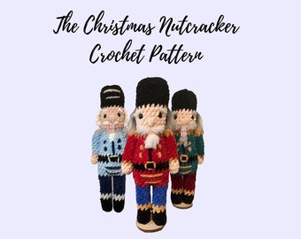 Low Sew Nutcracker Plush Crochet Pattern, Nutcracker Decor Pattern, Crochet Christmas Pattern