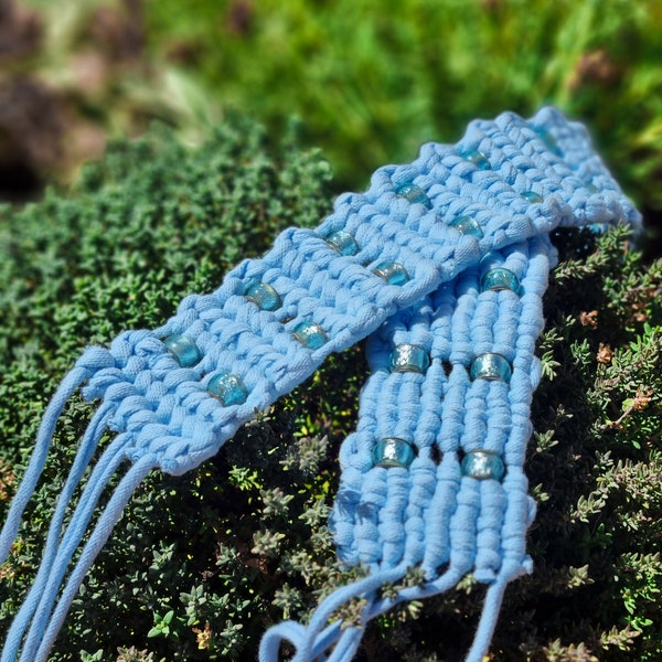 Macrame Belt with Glass Beads BOHO STYLE