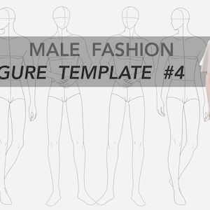 Male Fashion Figure Template - Fashion Croquis #4