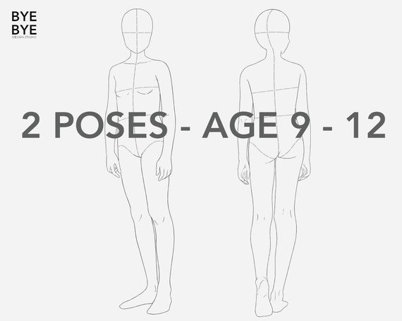Child Body Outline Front Back