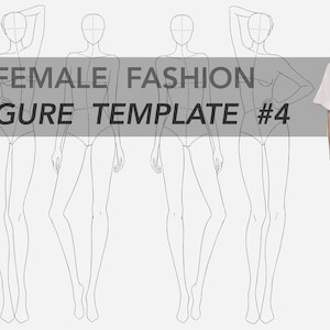 Female Fashion Figure Template - Fashion Croquis #4