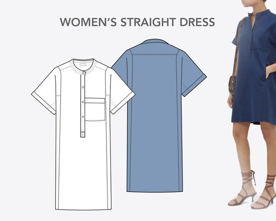Straight shop frock design