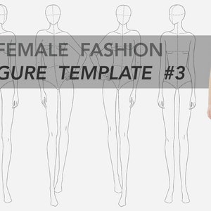 Female Fashion Figure Template - Fashion Croquis #3