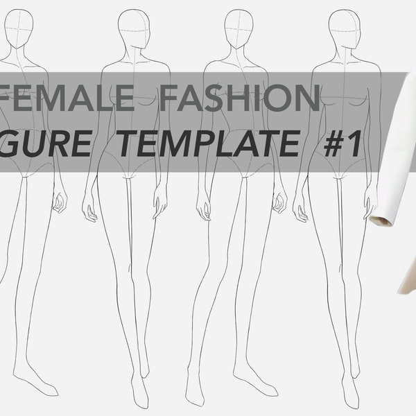 Female Fashion Figure Template - Fashion Croquis