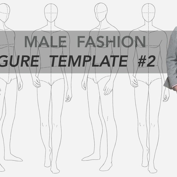 Male Fashion Figure Template - Fashion Croquis #2