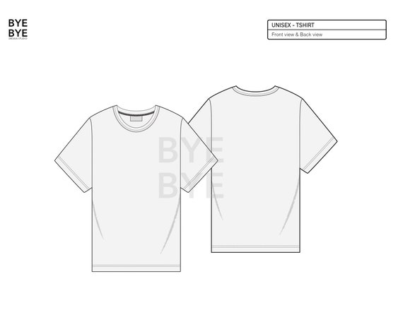 トップス draw drawers Drawing Tshirts White UNISEX T-SHIRT - Fashion Design Flat Sketches to Download