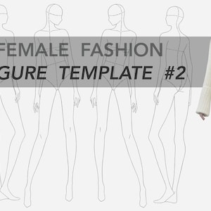 Fashion Sketchbook Figure Template - Fashion Croquis #2