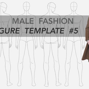 Male Fashion Figure Template - Fashion Croquis #5