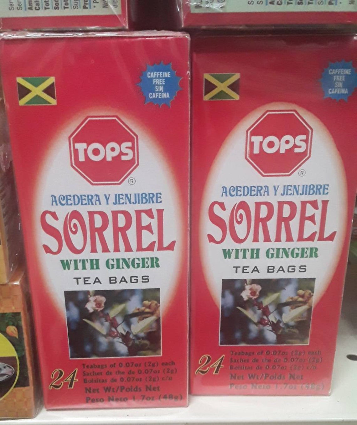 Tops Jamaican Sorrel with Ginger tea. 24 bags . 7oz Etsy