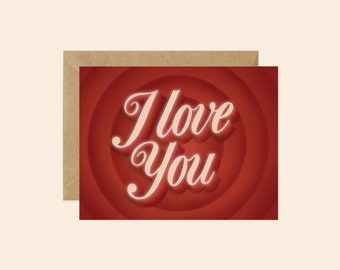 I Love You | Valentine's Card | Anniversary Card