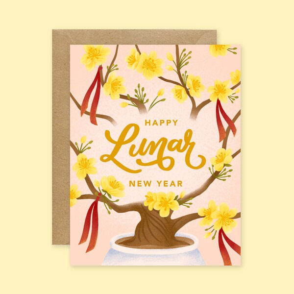 Lunar New Year Card | A2 Greeting Card | Vietnamese Card