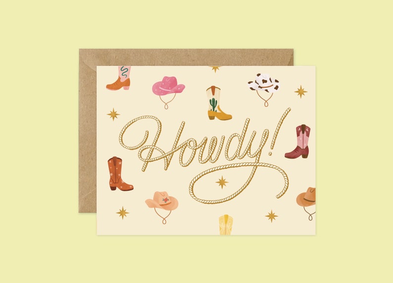 Howdy A2 Greeting Card image 1