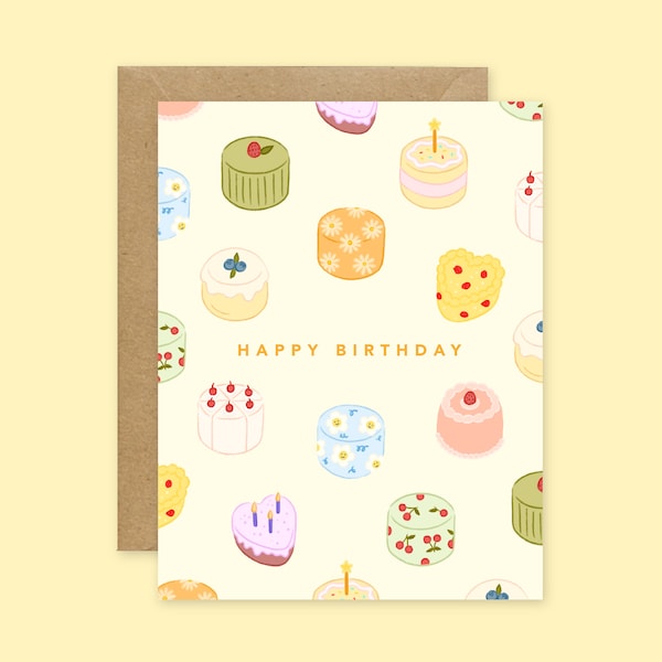 Birthday Cakes Card | A2 Greeting Card