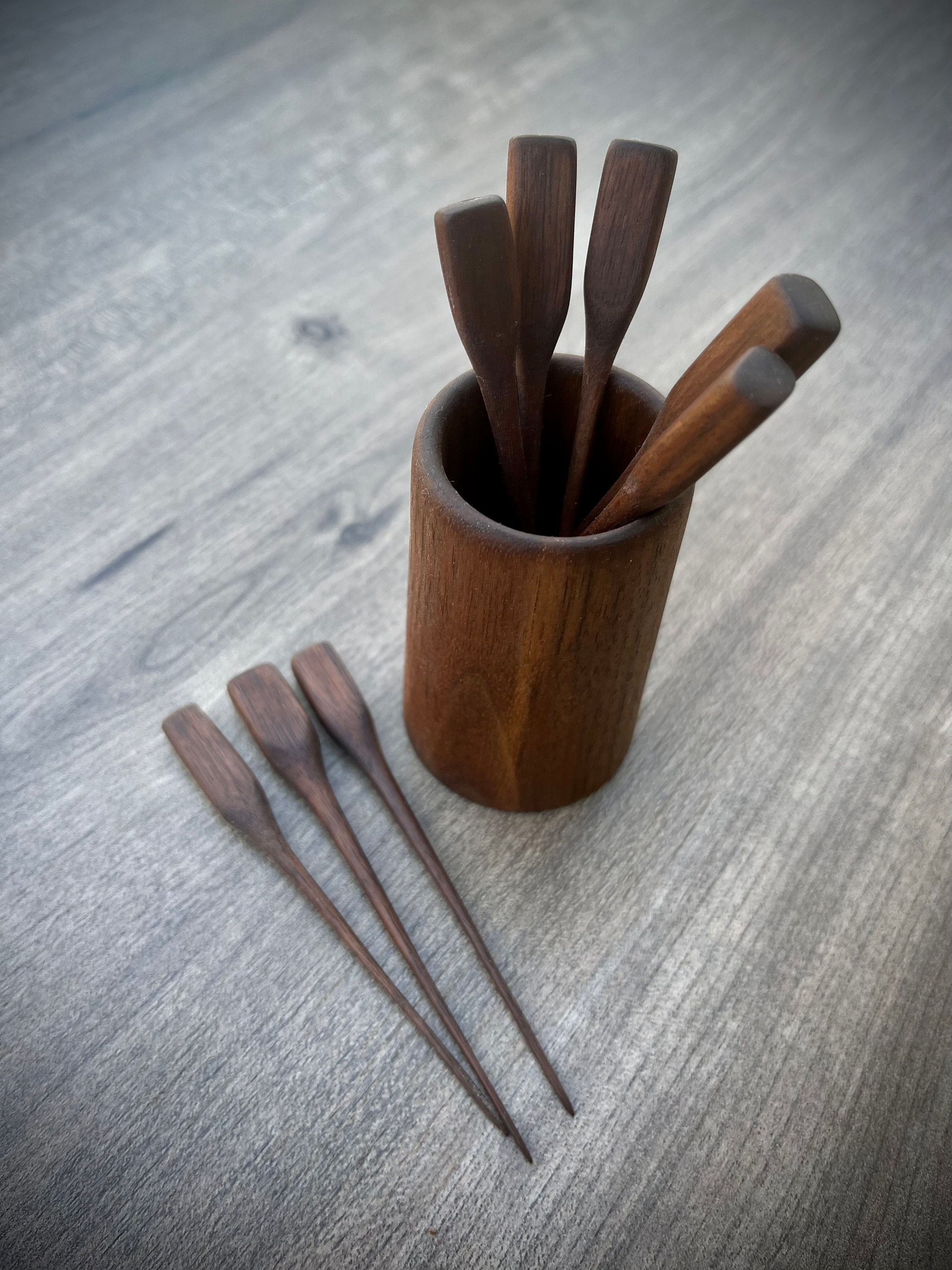 Wooden Appetizer/cocktail Picks Square Etsy