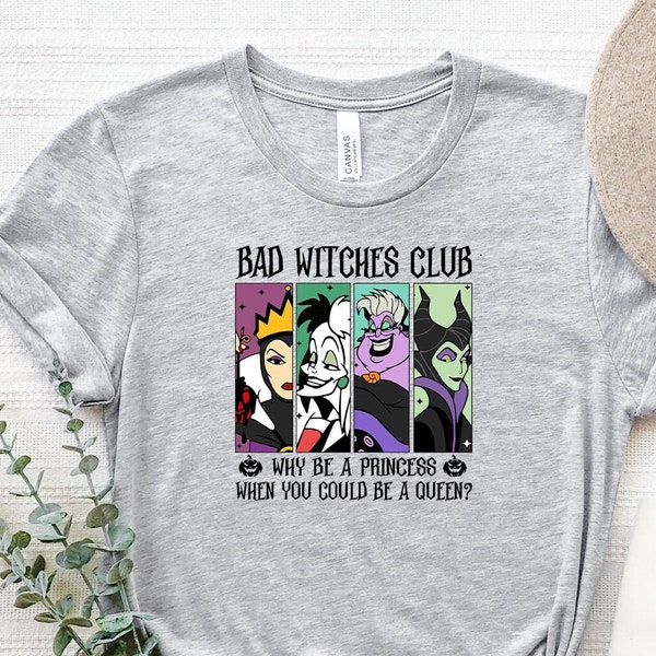 Bad Witches Club Shirt,  Funny Witch Club Shirt, Cool Bad Witch T-Shirt, Bad Girl Shirt, Proud Member of Bad Bitch Club, Distressed Tee,gift