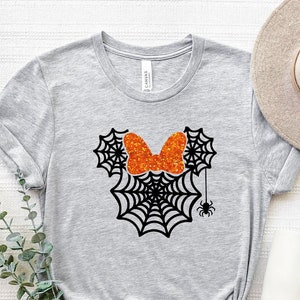 Minnie Mouse Spider Web Halloween Shirt, Minnie Halloween Tee,Halloween Spider Web Tee, Disney Halloween Shirt, Minnie Mouse Halloween Shirt