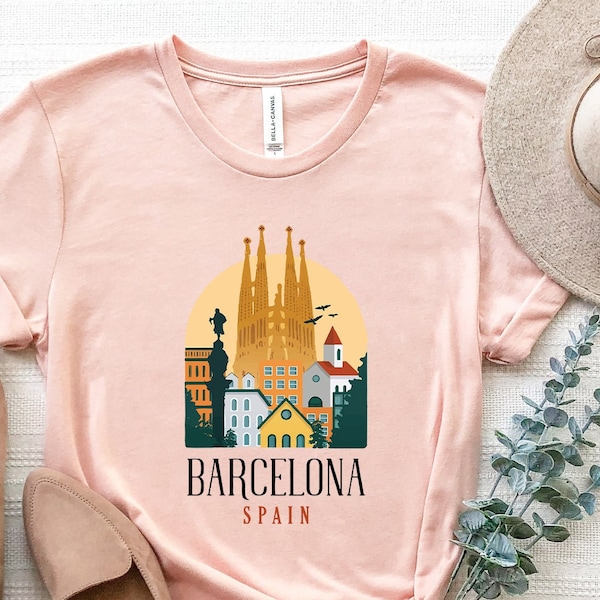 Barcelona Spain Shirt, Latin Shirt Gift, Barcelona Souvenir, Barcelona Aesthetic Shirt, Spain Travel Shirt, Spain Family Trip Shirt Gift Tee