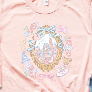 Disney Coquette Bow Castle Shirt, Fantasia Baby Shirt, Magic Kingdom Girly Disney Girl Trip Shirt, Disneyland Birthday Girl Gift, Disney Tee