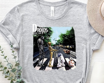 Star Wars Shirt Droids Camiseta Camiseta de película, New Droids Abbey Road Starwars Inspired Camiseta, camisetas de película, camisetas de regalo, Sudadera con capucha,