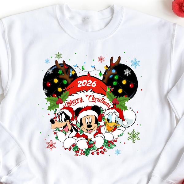 Mickey's Very Merry Christmas Party 2026 Shirt, Disneyland Christmas, Mickey and Friends Christmas Shirts, Merry Xmas gift, Disney Trip Tee
