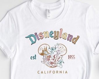 Disneyland Shirt, Retro Mickey And Friends Disneyland Est 1955 Shirt,  Disneyland Family Shirts, Disney Trip Shirt, Retro Disney Shirt