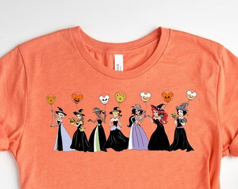 Disney Princess Halloween Shirt, Disney Princesses Halloween Balloon Shirt, Halloween Princess Sweatshirt, Funny  Halloween Kids girl  Tee