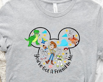 Tienes un amigo en mí Toy Story Mickey Ears Camisa, Disney Toy Story Camisa, Camisa de personajes de Toy Story, Camisa a juego de la familia Disney, camiseta