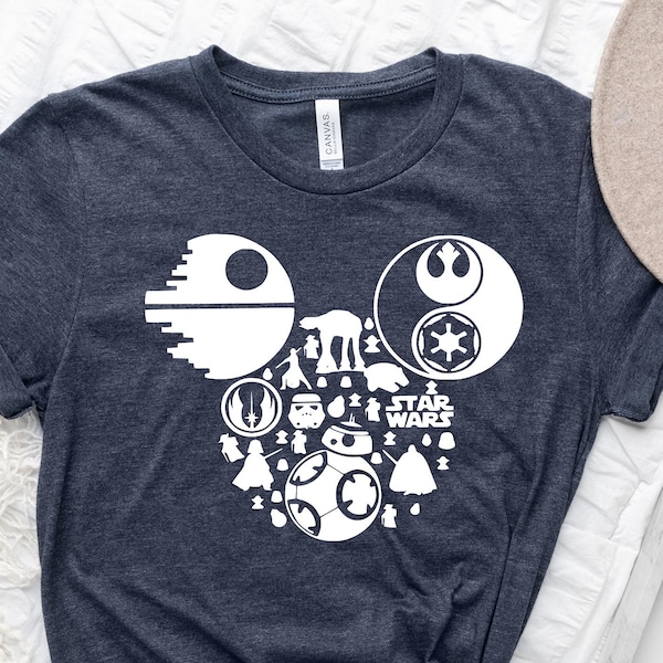 Star Wars Mickey Mouse Shirt, Mickey head star wars shirt,  Disney Family Shirts, Star wars Tee, starwars gifts,  Disney trooper galaxy tee