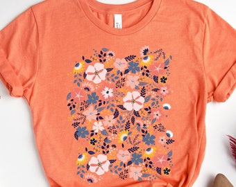 Floral Shirt, Wildflower T-Shirt, Wildflowers Shirt, Flower Shirt, Daisy Shirt, Summer Shirt, Gift for Women, Ladies Shirts, Boho Shirt
