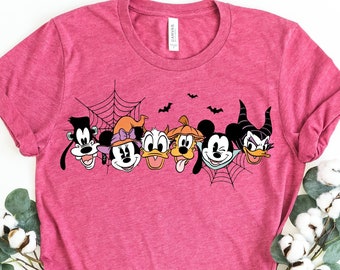 Disney Halloween Shirt, Disney Halloween Matching Shirt, Mickey Minnie Friends Shirt, Disney Character Halloween Shirt, Disney Spooky Shirt