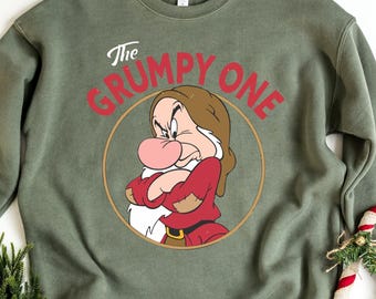 Retro 90s Vintage The Grumpy One Shirt, Disney Snow White And Seven Dwarfs Matching Shirt, Disney Grumpy Character Shirt