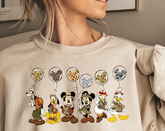 Vintage Disney Safari Sweatshirt, Mickey and friends Animal Kingdom Shirt, Disney Safari Trip Sweat, Safari mode on shirt, Magic Kingdom Tee