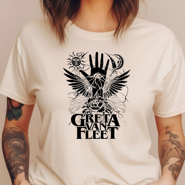 Greta Van Fleet Shirt Floral Retro Greta Van Fleet, Greta Van Fleet Shirt Musik Konzert Shirt, Greta Van Fleet Shirt, Greta Van Fleet Merch