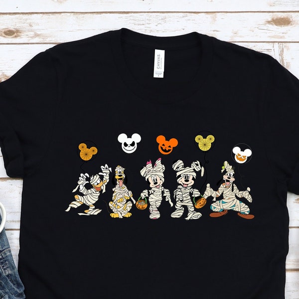 Disney Mickey and Friends Halloween Shirt, Lustiges Mickey Halloween T-Shirt, Disney Halloween Familie T-Shirt, Disney Ballon Shirt, Disney Tee