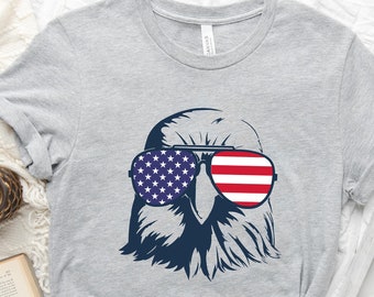 Patriotic Eagle with Sunglasses Shirt, Fourth Of July T-Shirt, Patriotic Shirt, Independence Day Shirts, Patriotic Family Shirts, FreedomTee