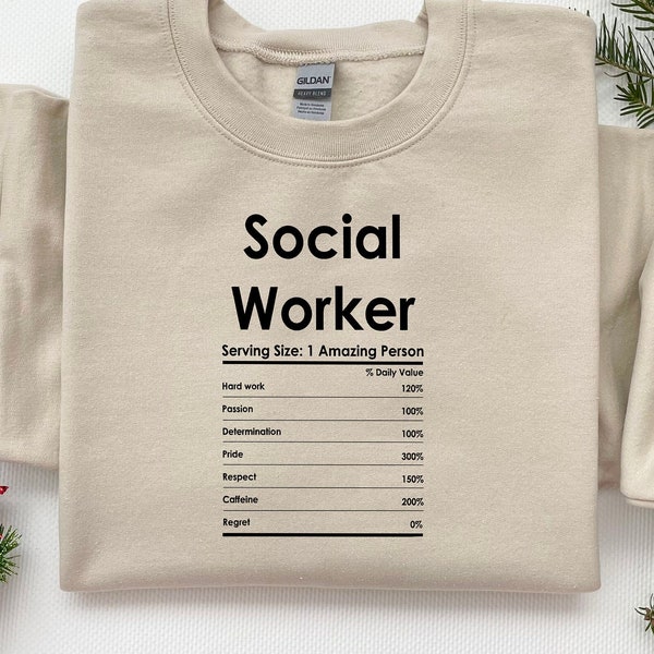 Social Worker Nutrition Facts Shirt, Social Worker Shirt, Social Worker T-shirt, Social Work Shirt, Social Work T-shirt, Social Worker Gift