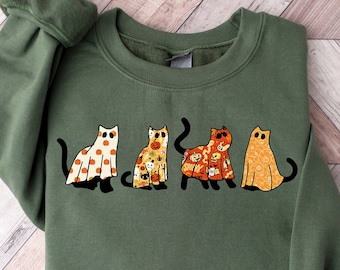 Halloween shirt, Cat shirt, Ghost Shirt, Halloween shirt, Halloween Cat Shirt, Cat Lover Shirt, Black Cat Shirt, Spooky Season, ghost cats
